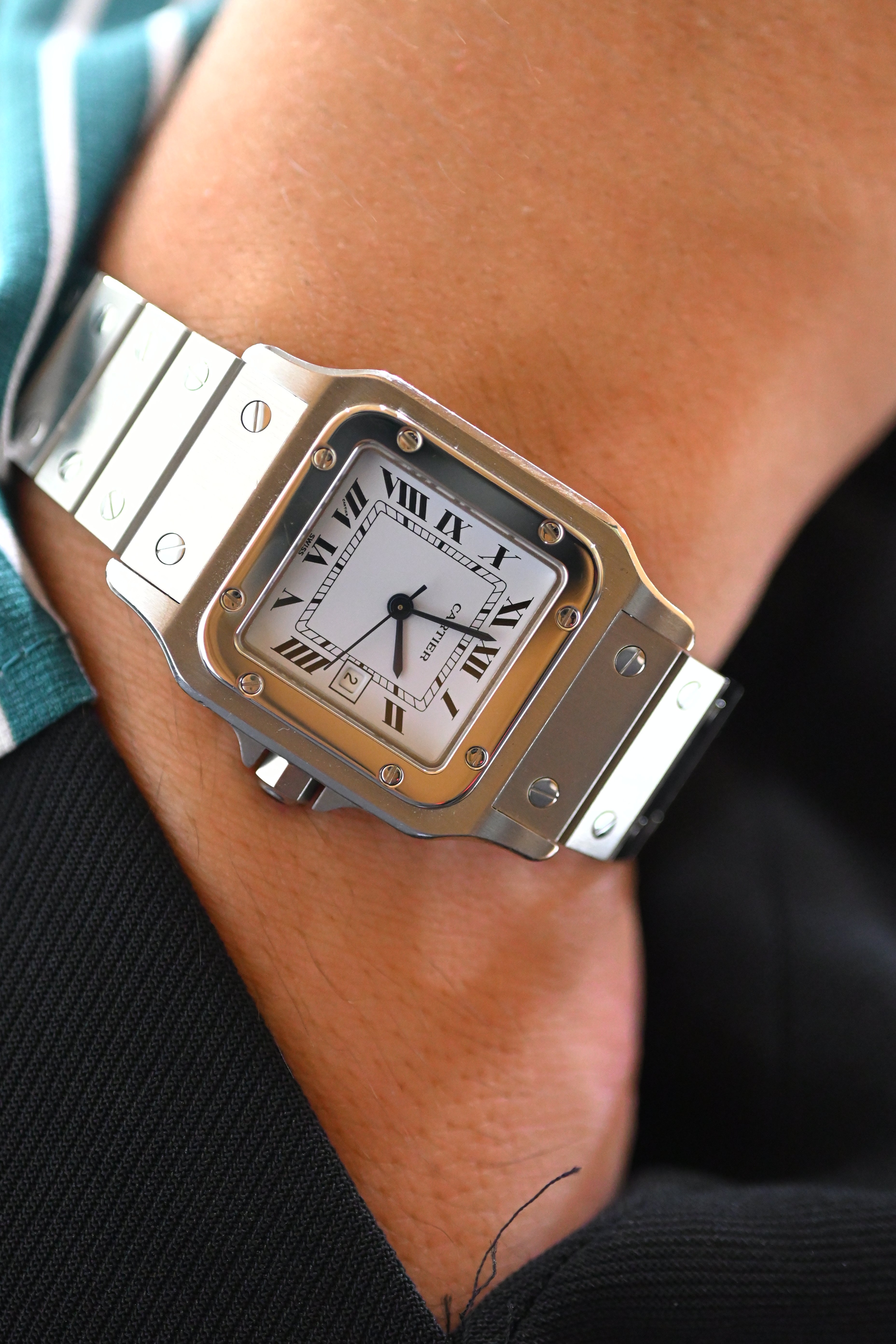 CARTIER カルティエ サントスカレ LMサイズ ステンレスモデル Ref.2960