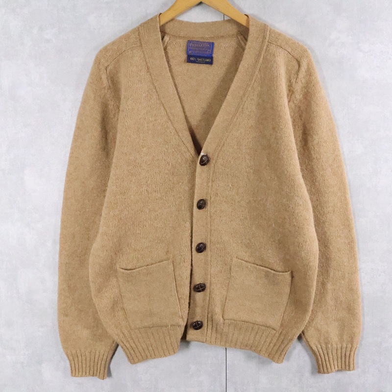 70s 70年代ペンドルトン カーディガン ベージュ アメリカ製