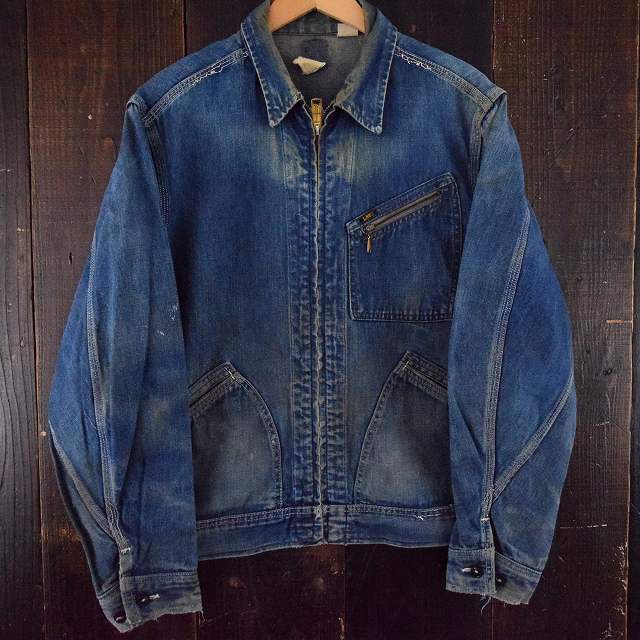 70's Lee 91-B デニムジャケット ガンジャペイント入り 70年代 リー