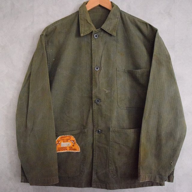 40's U.S.NAVY N-3 HBT パッチ付き Jacket 40年代 WWII アメリカ軍