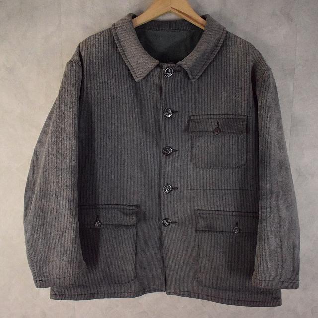 40年代 50年代 フランス ハンティングジャケット 太ピケ アニマル