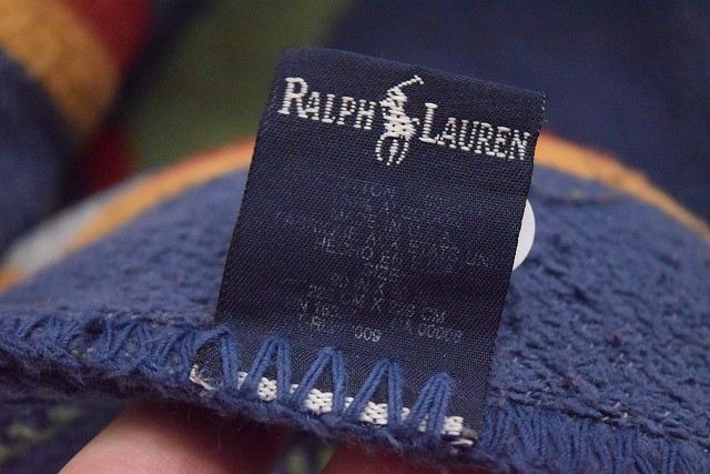 ラルフローレン アメリカ製 ラグ 大判 総柄 │ヴィテージ古着屋Feeet