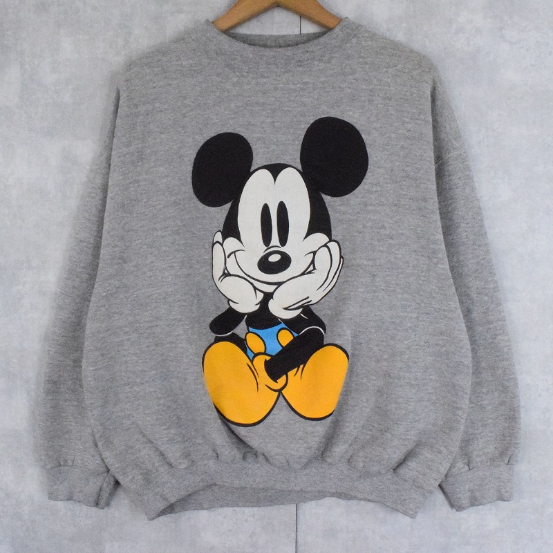 90s 90年代 Disney ディズニー ミッキーマウス トレーナー グレー