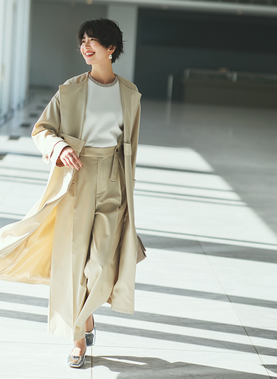 サスペンダー付きワイドパンツ/セットアップ可｜LOUNIE（ルーニィ