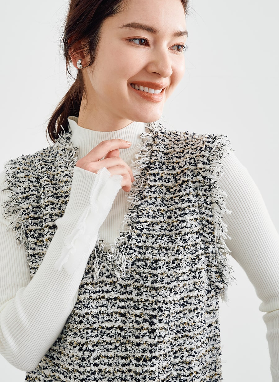 ツイード調ニットワンピース｜LOUNIE（ルーニィ）公式サイト／公式