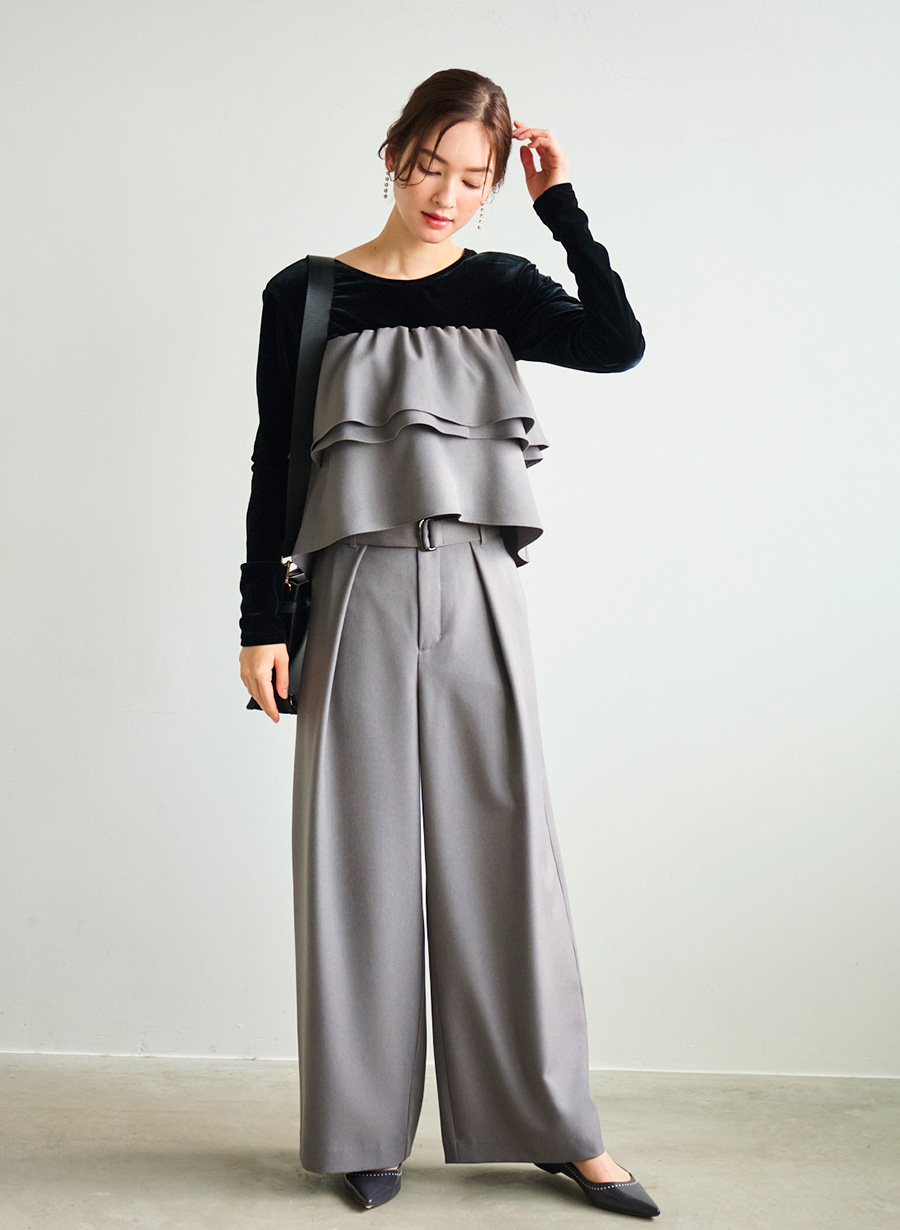 吉田理紗さんコラボ】ラッフルデザインビスチェ｜LOUNIE（ルーニィ