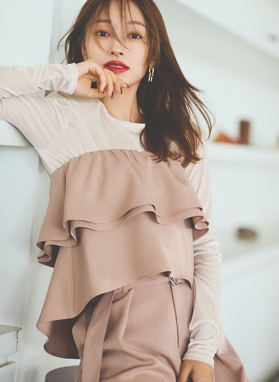 追加/吉田理紗さんコラボ】ベロアカットソープルオーバー｜LOUNIE