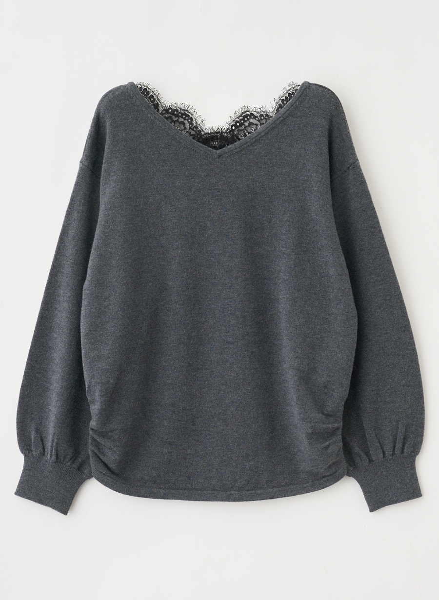 レース付きニットプルオーバー｜LOUNIE（ルーニィ）公式サイト／公式