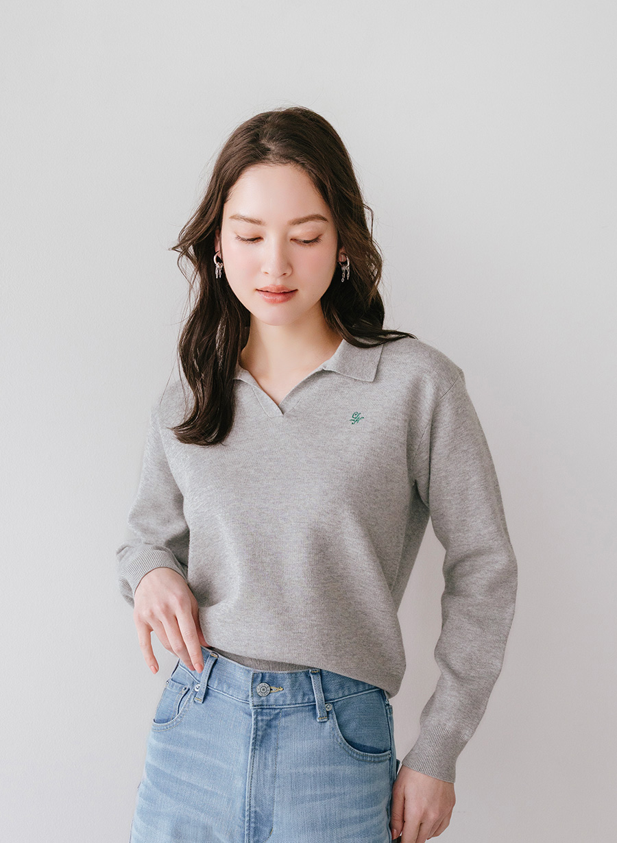 LOUNIE ルーニィ 23AW ケーブルベストニットプルオーバー 前後2WAY