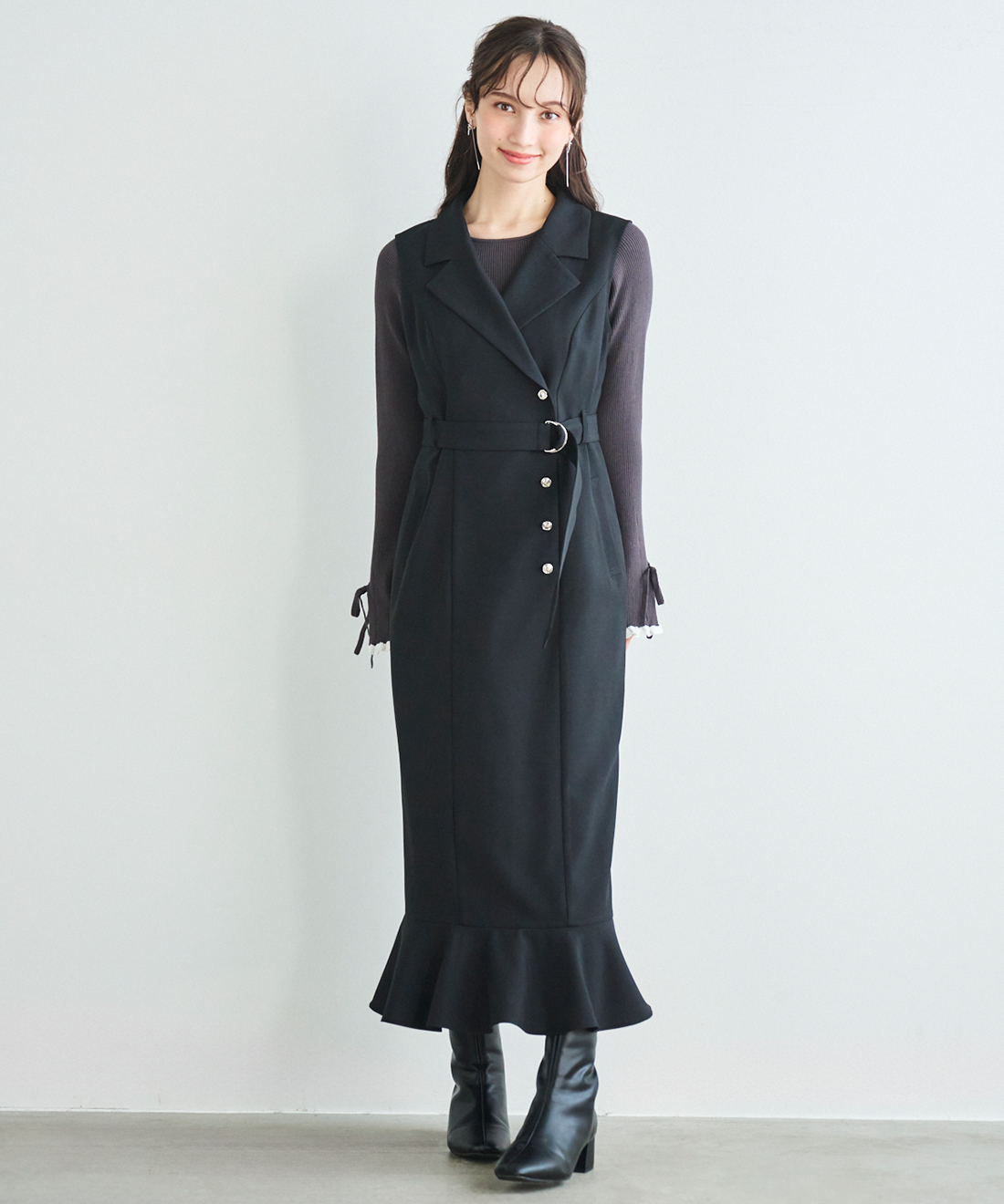 ヘムフレアジャケットワンピース｜PETAL ONLINE（ペタルオンライン）