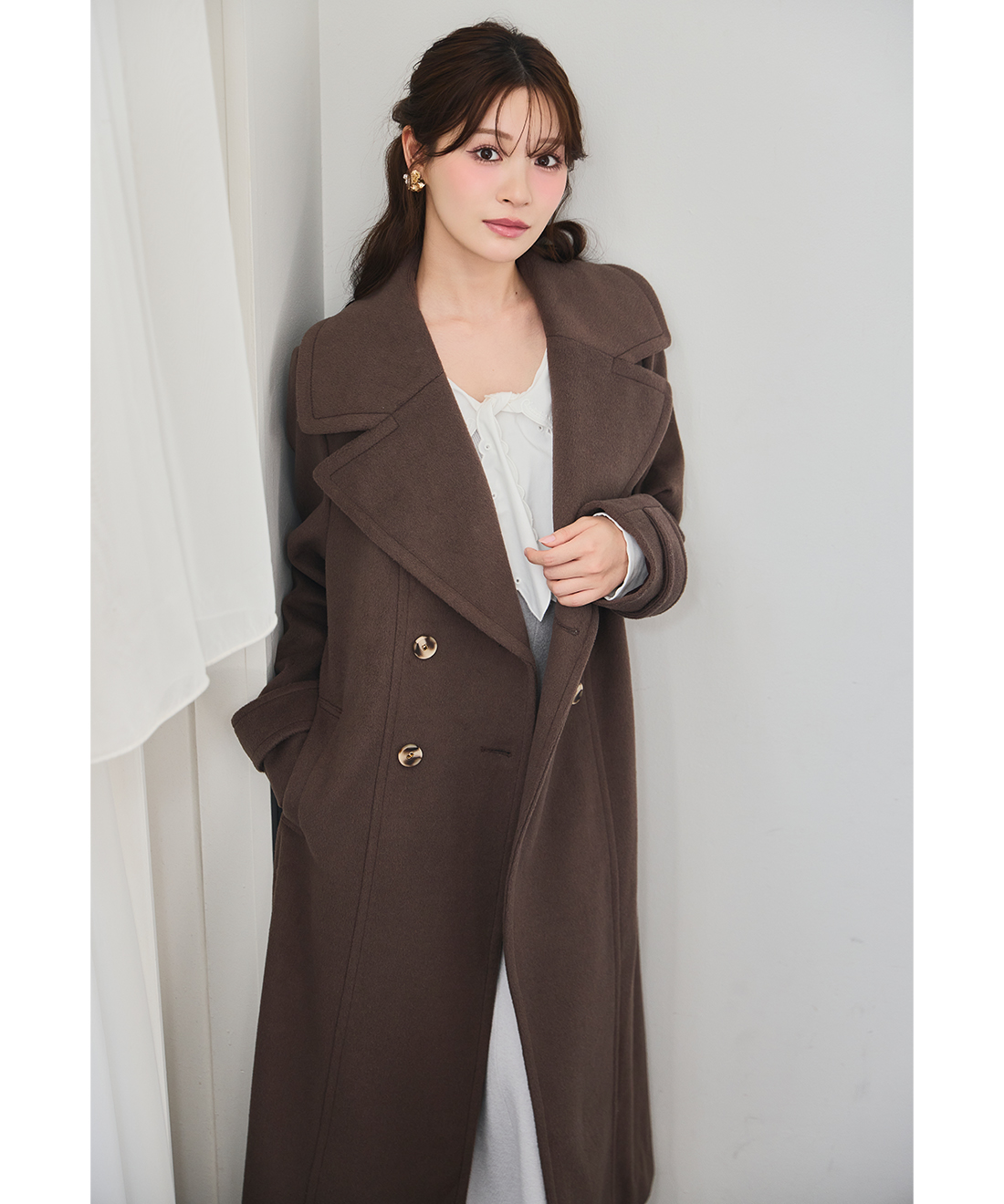 ビッグカラーロングコート｜PETAL ONLINE（ペタルオンライン）