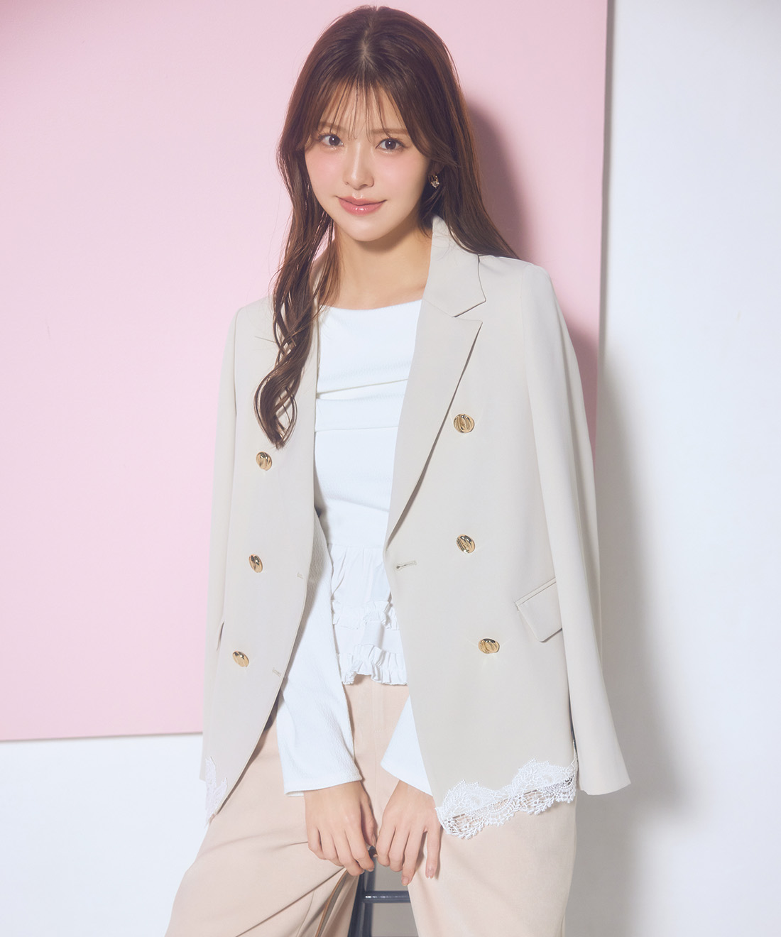 レースヘムダブルジャケット｜PETAL ONLINE（ペタルオンライン）