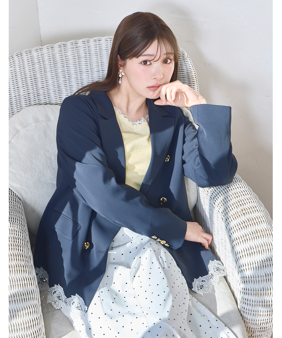 レースヘムダブルジャケット｜PETAL ONLINE（ペタルオンライン）