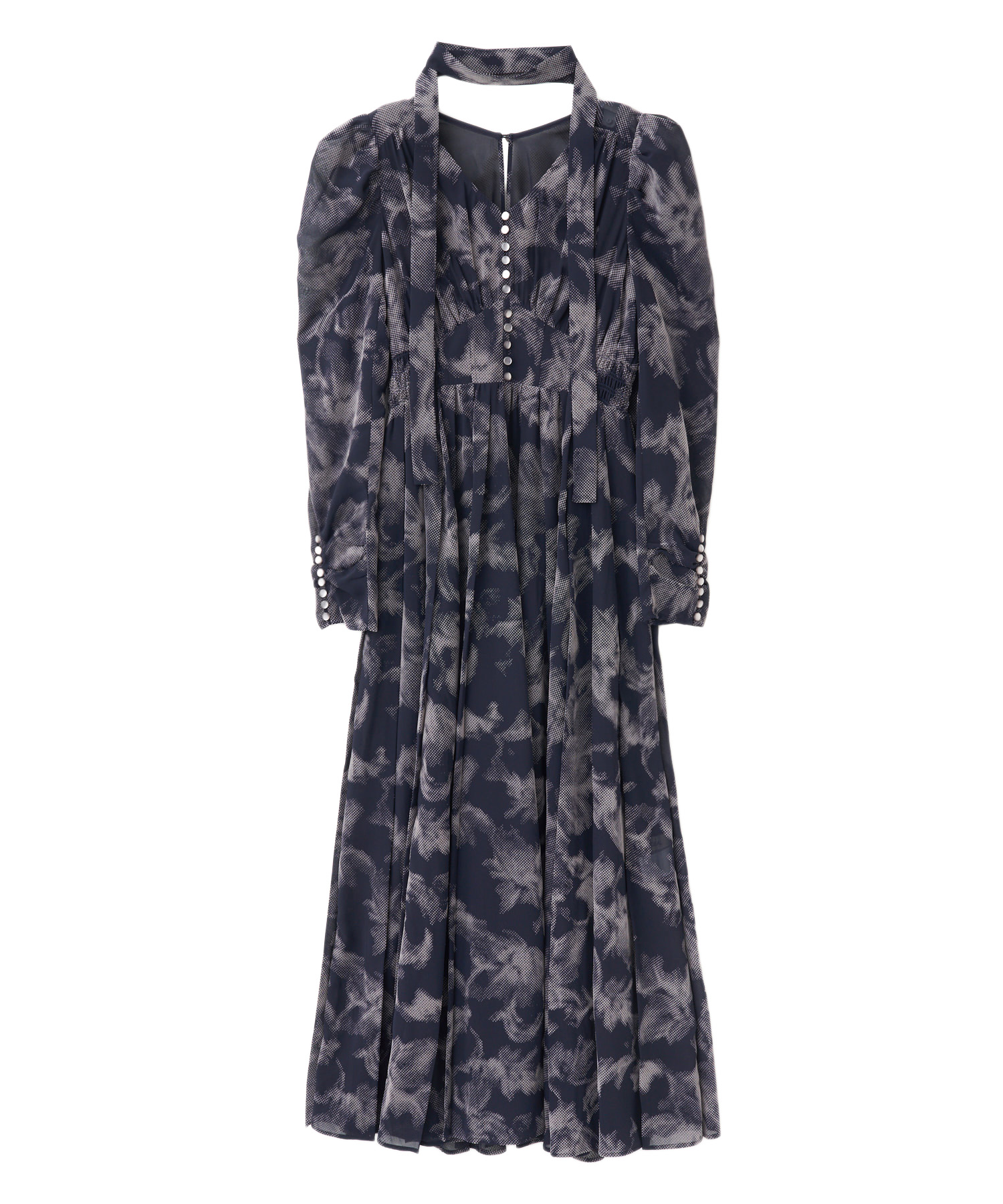 フロッキーフラワープリントプリーツワンピース｜PETAL ONLINE（ペタル