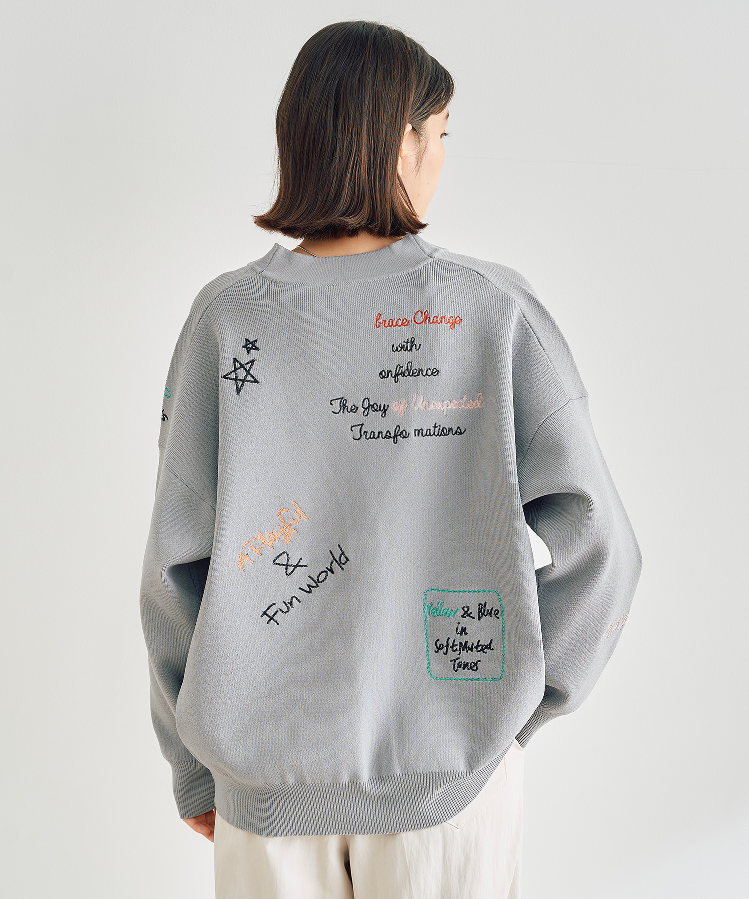 ロゴ刺繍ニットカーディガン｜PETAL ONLINE（ペタルオンライン）