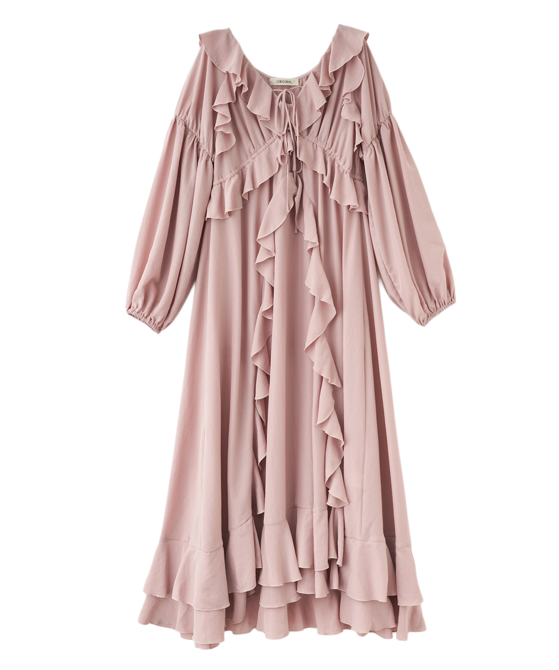 フリルロングワンピース｜PETAL ONLINE（ペタルオンライン）