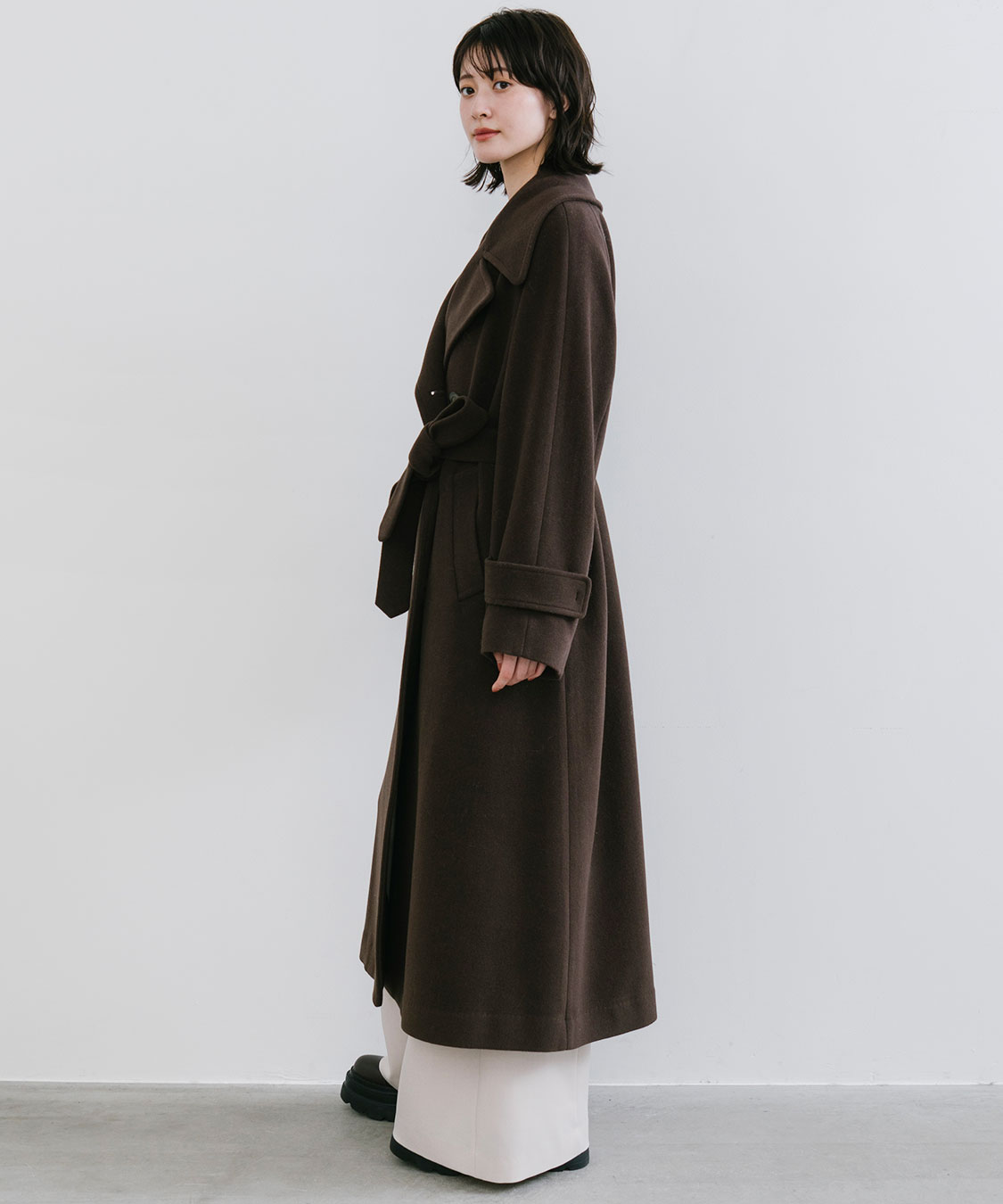 ビッグカラーロングトレンチコート｜PETAL ONLINE（ペタルオンライン）