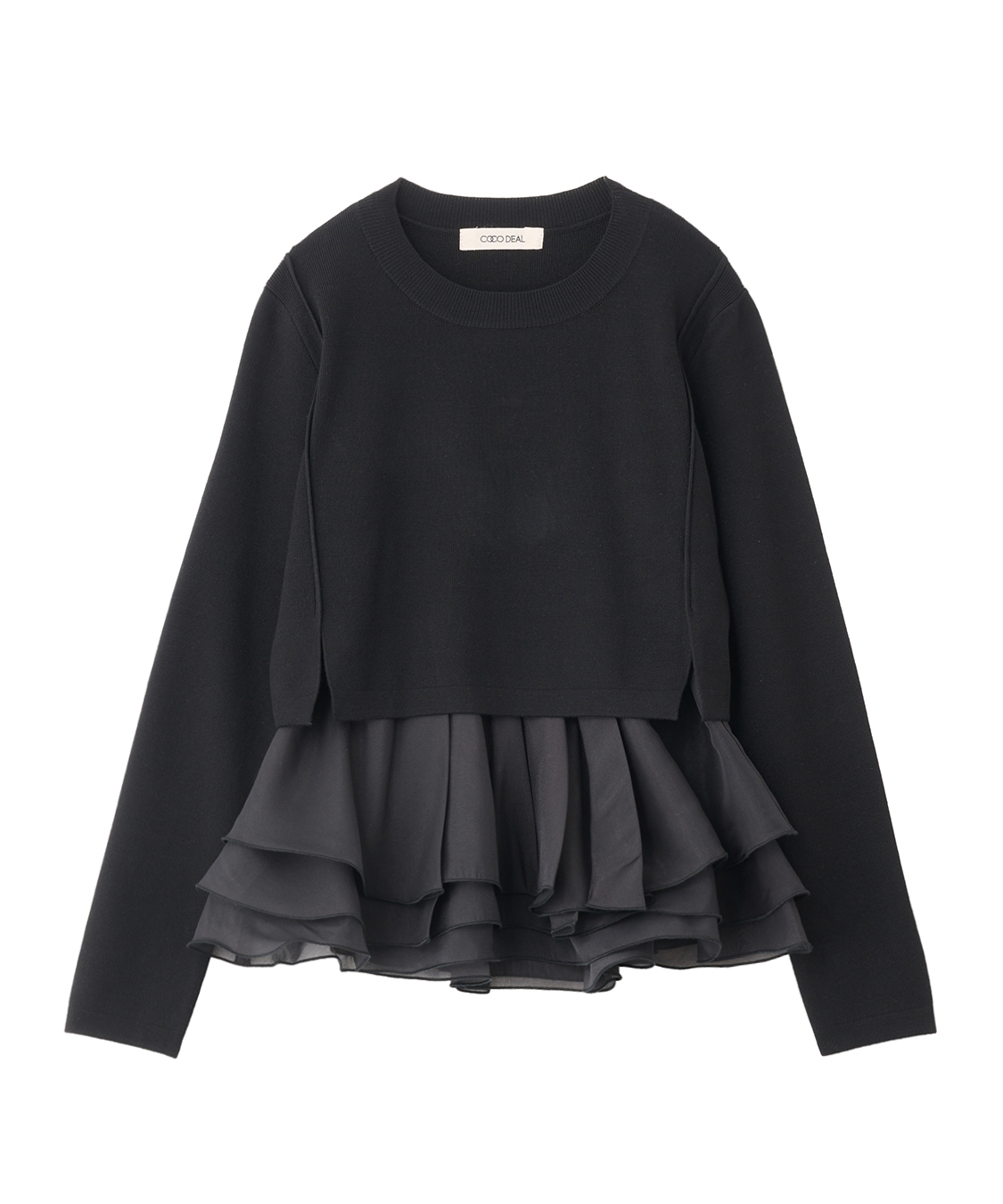 ペプラムブラウスレイヤードニット｜PETAL ONLINE（ペタルオンライン）