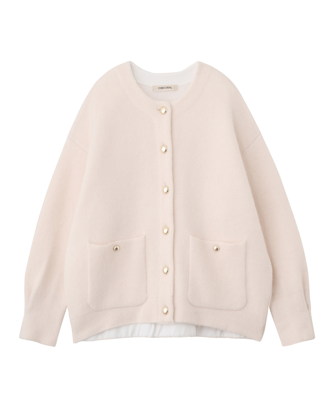 フォックス混ダブルフェイスニットアウター｜PETAL ONLINE（ペタル