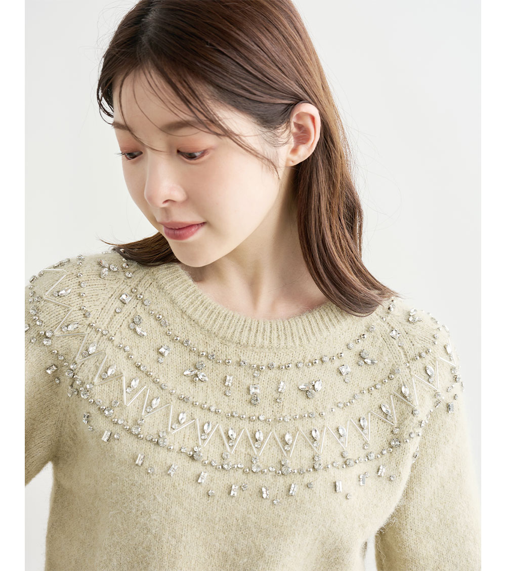 最終値下げ！【完売品！】Petal-Edge Collar Knit Top Petal-Edge