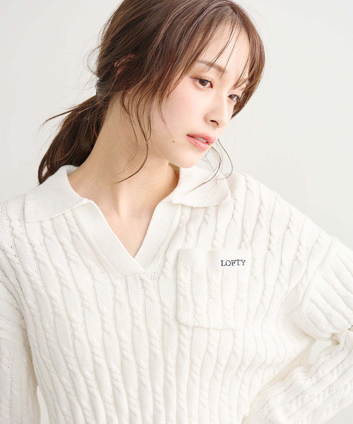 ケーブルスキッパーニット｜PETAL ONLINE（ペタルオンライン）