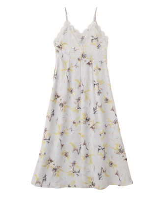 フラワープリントレーストリムキャミワンピース｜PETAL ONLINE（ペタル