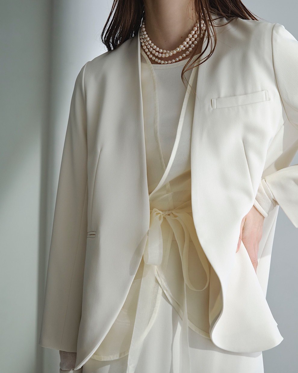 シアードッキングノーカラージャケット｜PETAL ONLINE（ペタルオンライン）