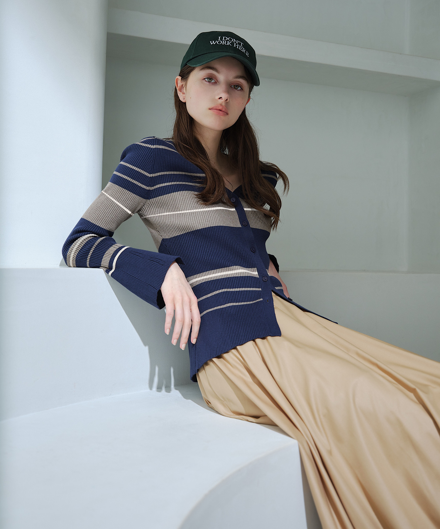 ボーダーカーデ×ニットワンピセット｜PETAL ONLINE（ペタルオンライン）