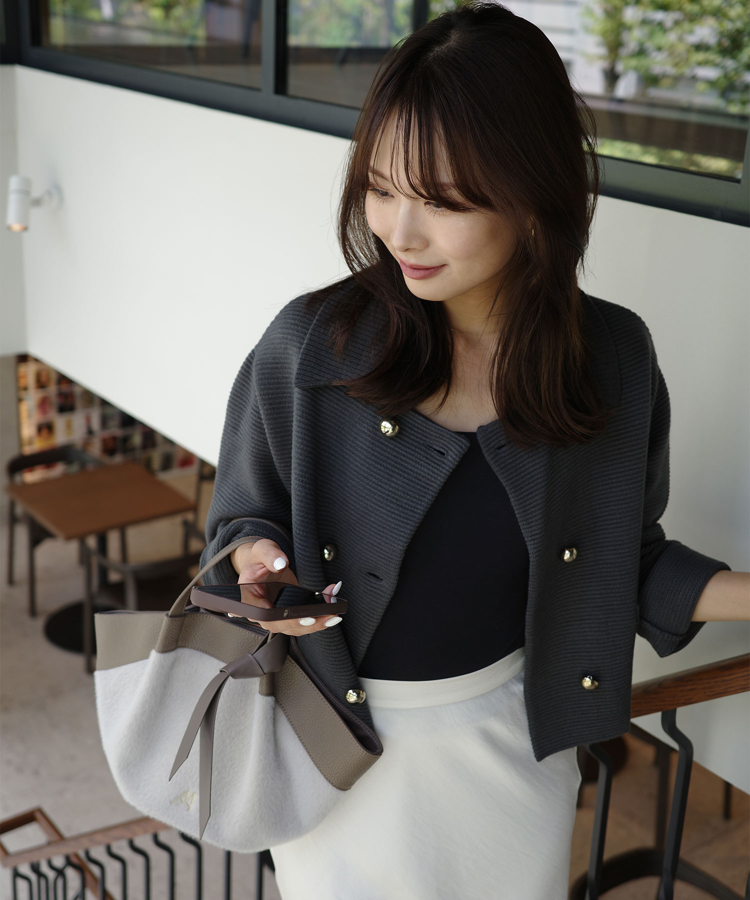 Wボタンニットジャケット｜PETAL ONLINE（ペタルオンライン）