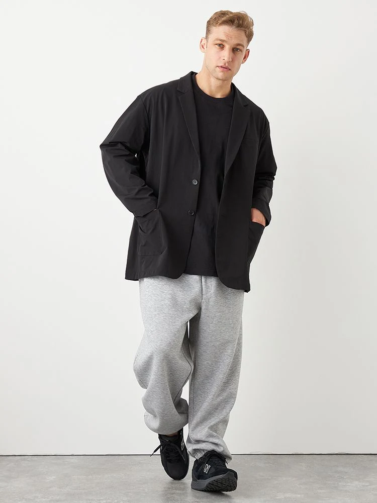 ネイビー 【TSC】ナイロンストレッチファイバーテーラードジャケット