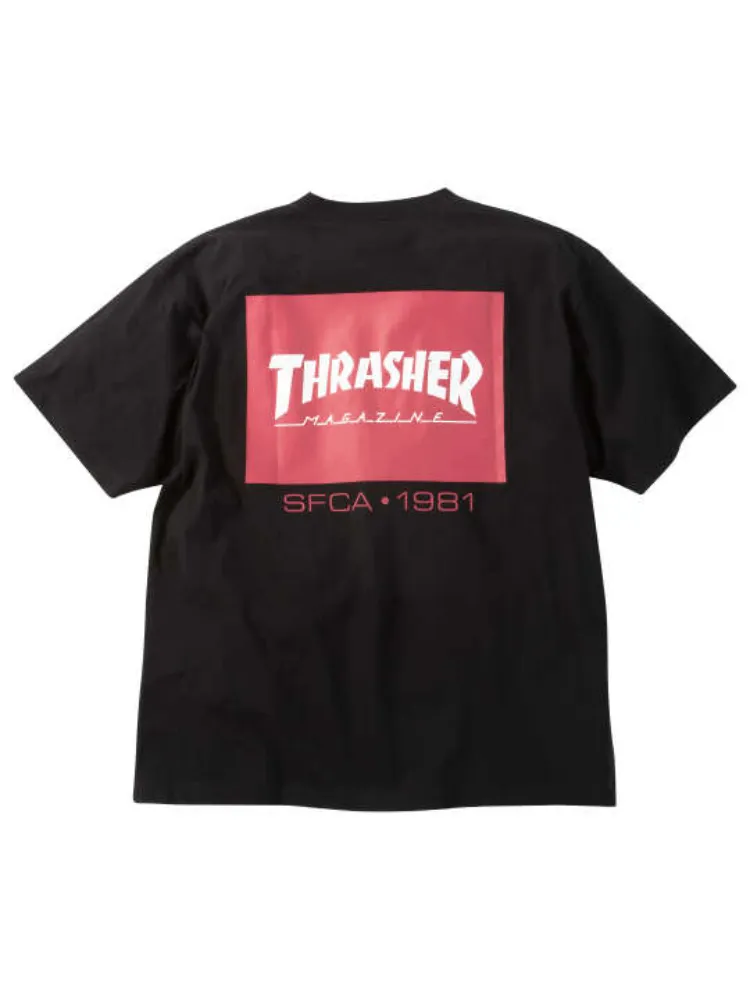 ブラック 【THRASHER(スラッシャー)】半袖TシャツA ＊カタログ商品