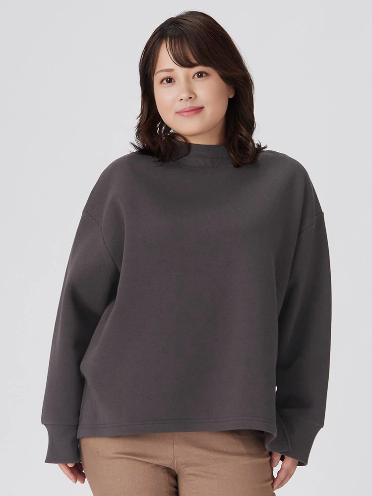 ブラック 【No Jean(ノージーン)】裏起毛リブハイネックTシャツ