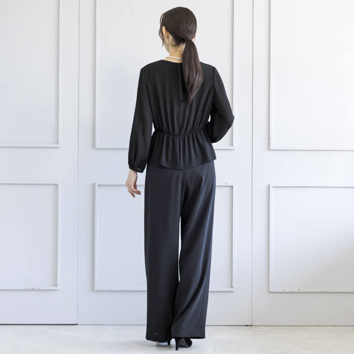 洗える｜ライトな着心地のパンツスーツ 9号・ブラック｜東京ソワール