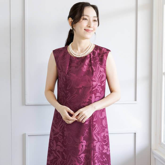 ケープ付き前開きのロングドレス 9号・ローズ｜東京ソワール