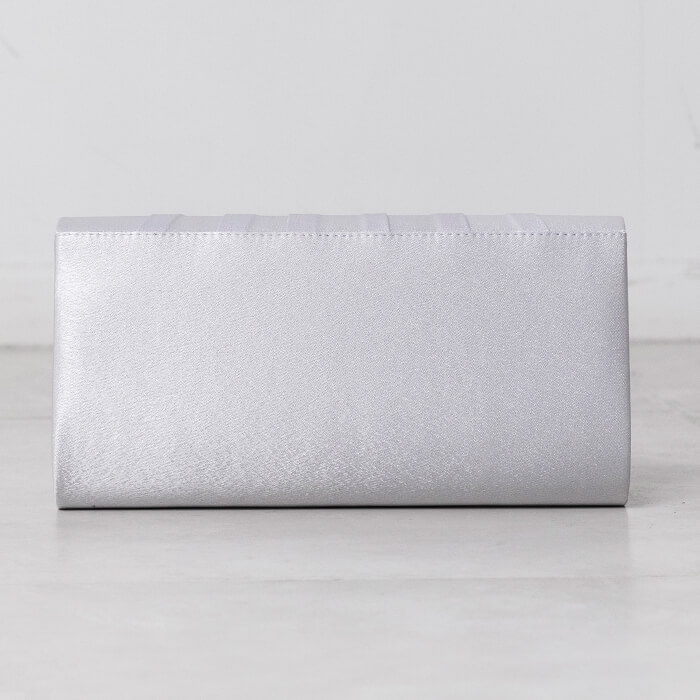 ビジューアクセントのパーティーバッグ ・シルバー｜東京ソワール