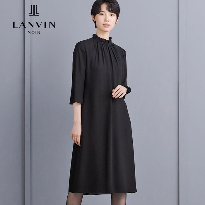 Vネックのロングジャケットアンサンブル 9号・ブラック｜東京ソワール