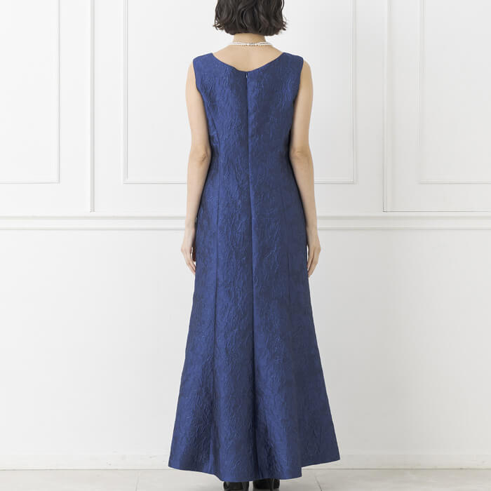 ケープ付きロングドレス 11号・ネイビー｜東京ソワールオンラインストア