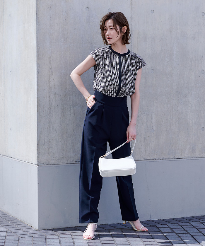 フレンチスリーブバンドカラーブラウス【メール便可／80】 | ur's