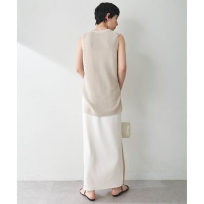 Whim Gazette(ウィム ガゼット)のカットジョーゼットスリットスカート