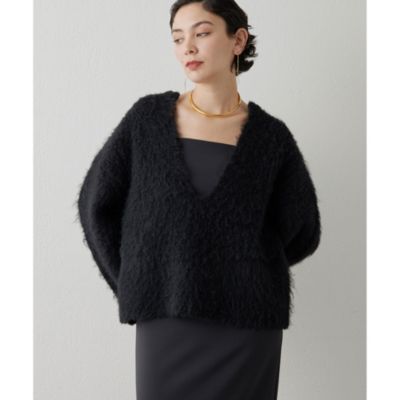 Whim Gazette(ウィム ガゼット)のミックスヤーンVネックプルオーバー