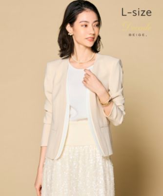 BEIGE，(ベイジ)の【L-size】CINDY / ダブルカラージャケット通販