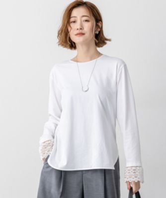 23区(ニジュウサンク)のナチュラルコットンベア レースレイヤード