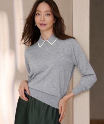 23区(ニジュウサンク)の【洗える】ウーステッドウール ポロニット通販