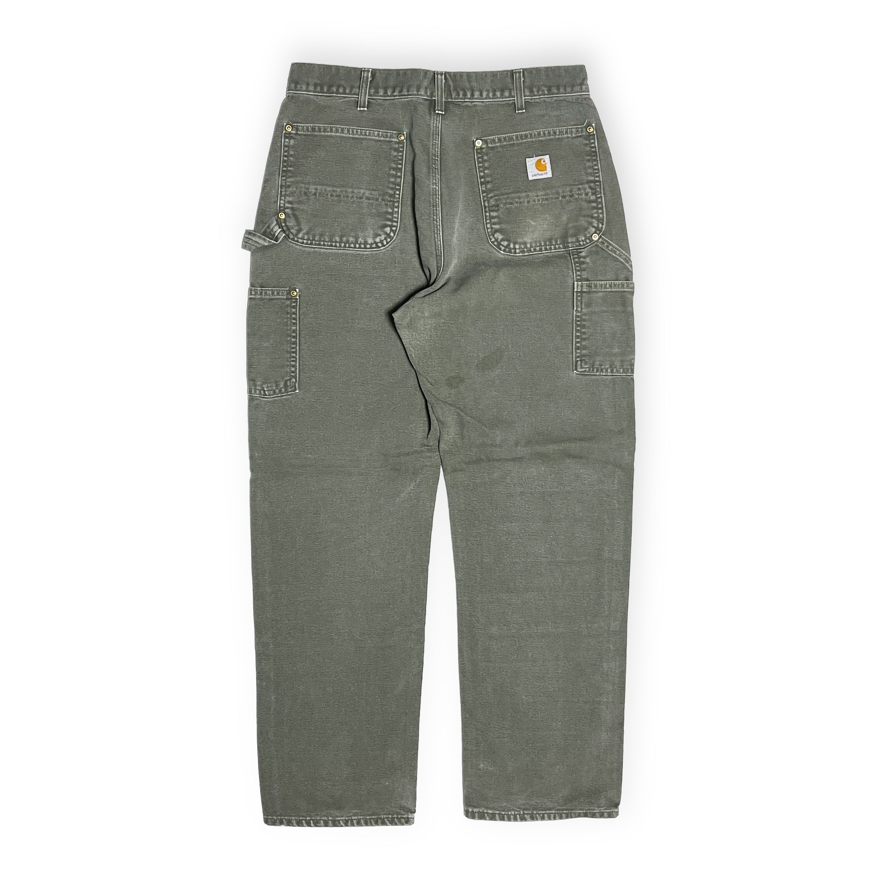 8 アメリカ製 Carhartt ダブルニー ペインターPT オリーブ Size (W33