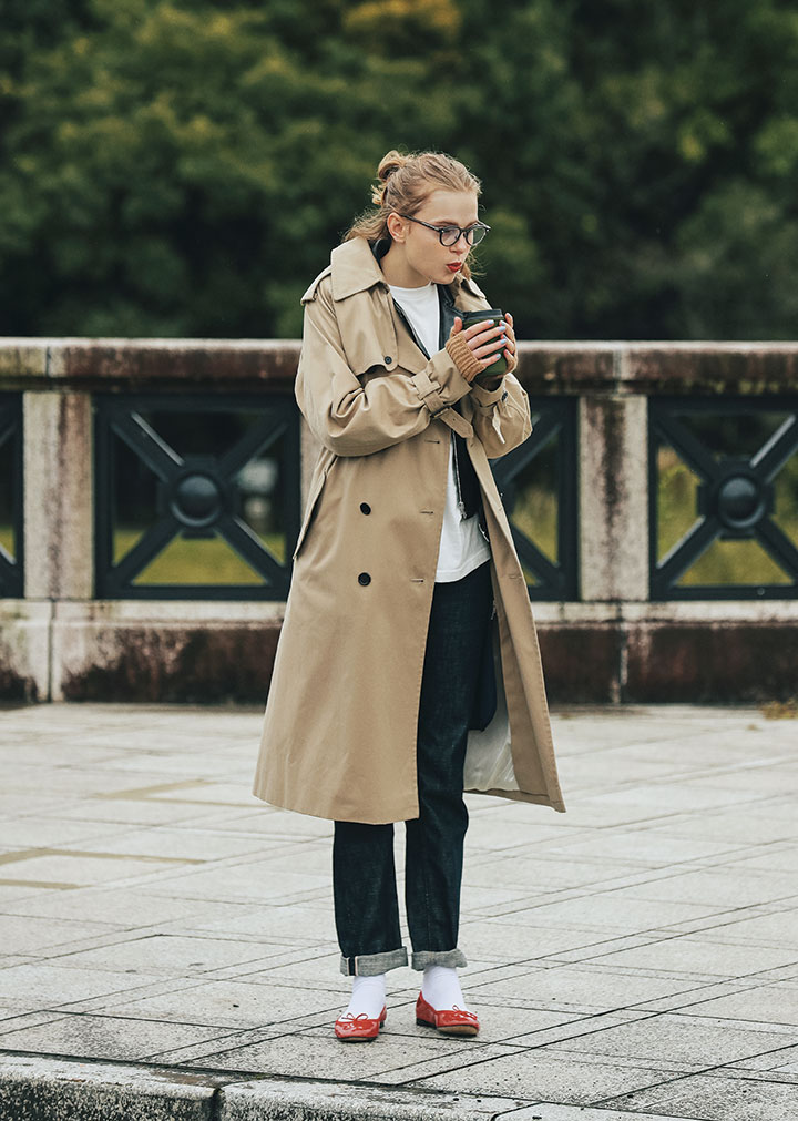 トレンチコートwithライダース！スターアイテムをレイヤード【本日の