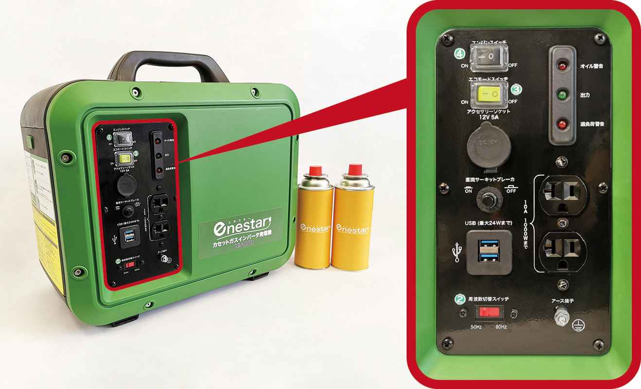 カセットガスインバーター発電機 / GEN-1000｜Fujitakaネットショップ