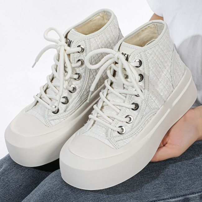 ハイカットスニーカー 軽やかステップ バスケット 通気性 メッシュ素材