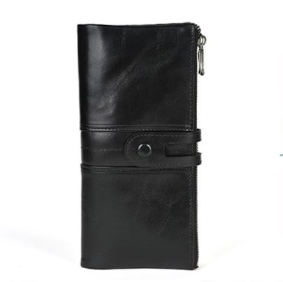 コンパクト 財布 カンガルーマーク入り高級レザー二つ折り財布 二