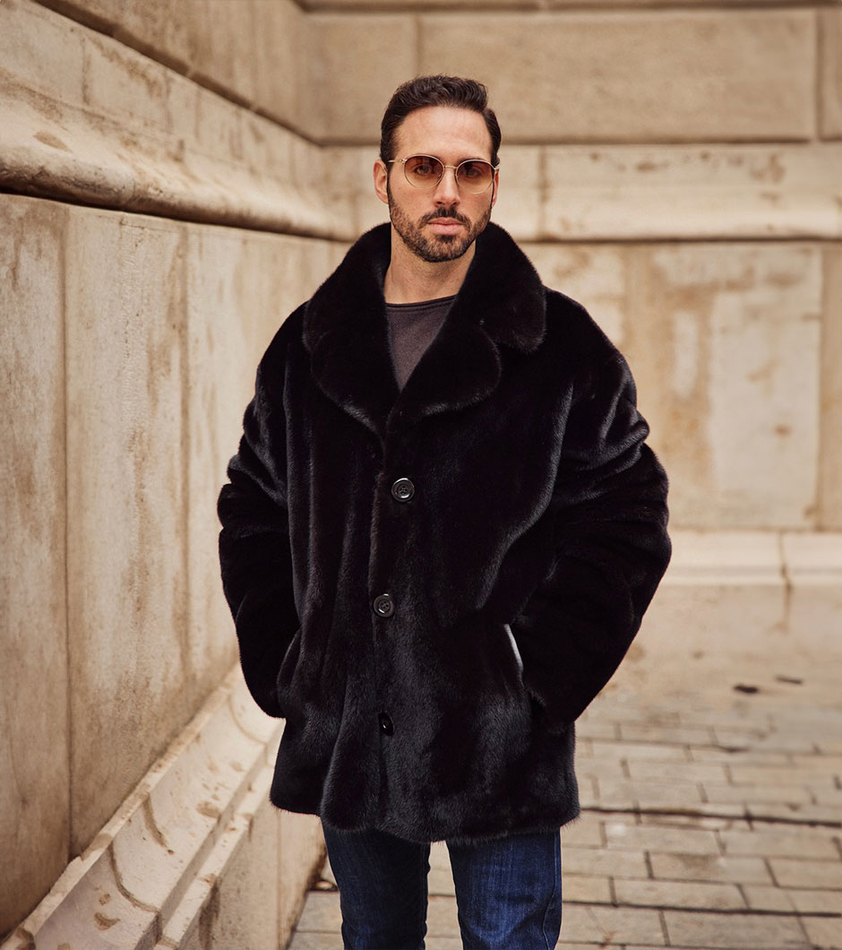 Felix | Luxury Men's American Blackglama Mink Fur Jacket With