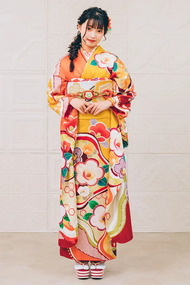 オレンジの条件に一致した成人式振袖一覧 | 成人式の振袖レンタル